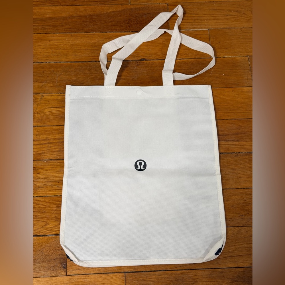 Lululemon Athletica Cream Shopping Tote Bag-Big